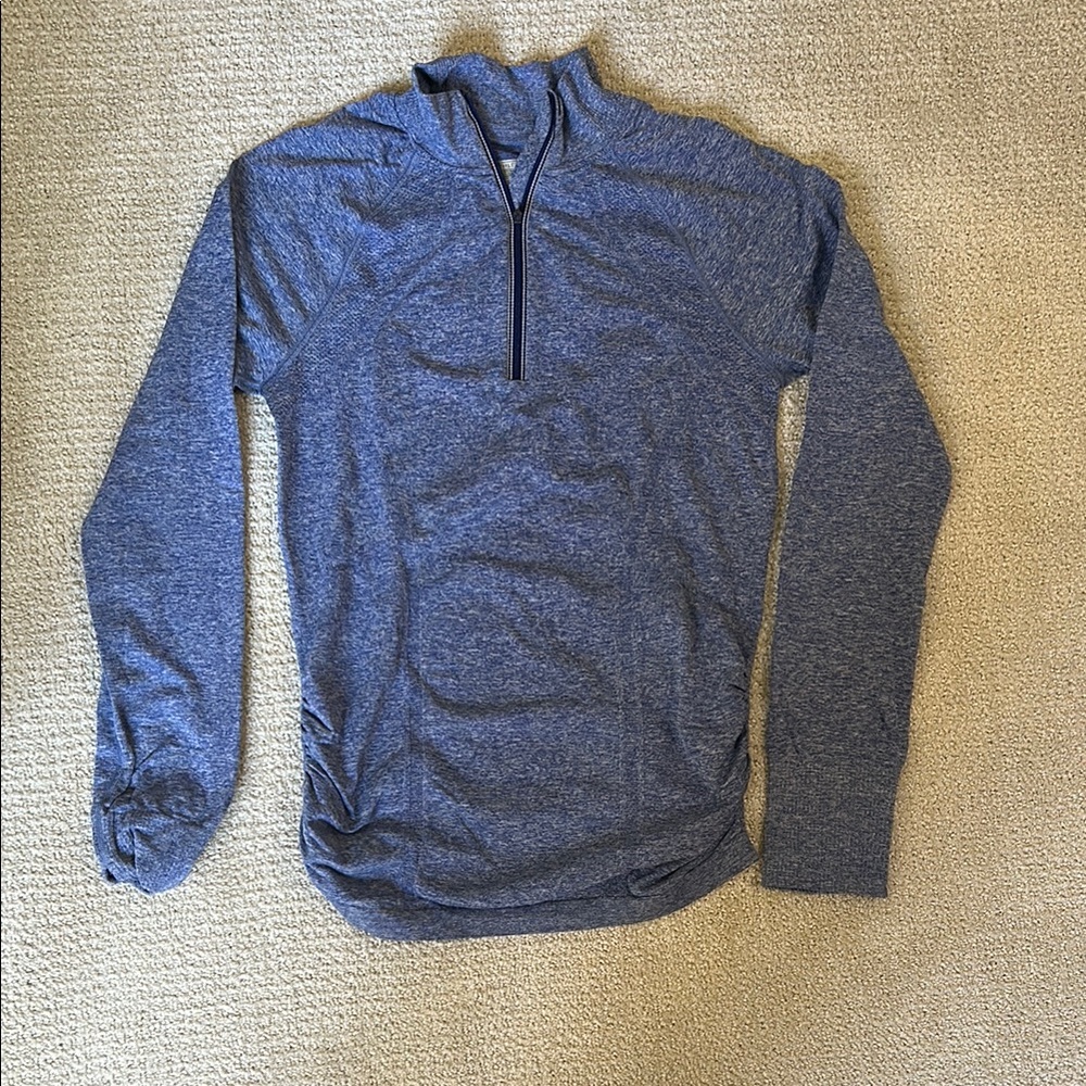 Athleta Blue Quarter-Zip Sweatshirt